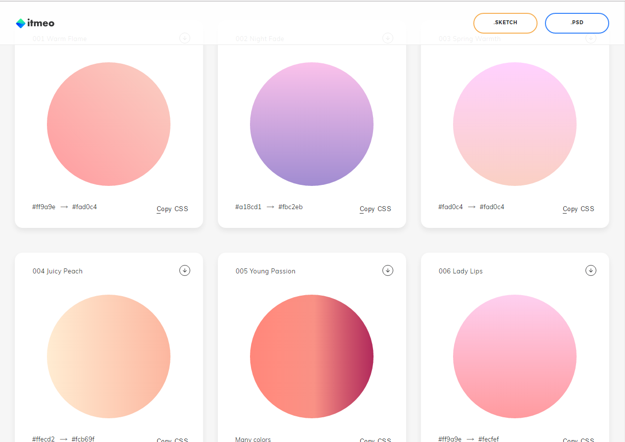 A collection of 180 CSS Linear Gradients – Deepak Yadav